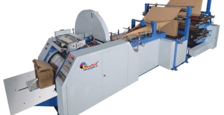 V-Bottom Paper Bag Making with Inline Printing Machine